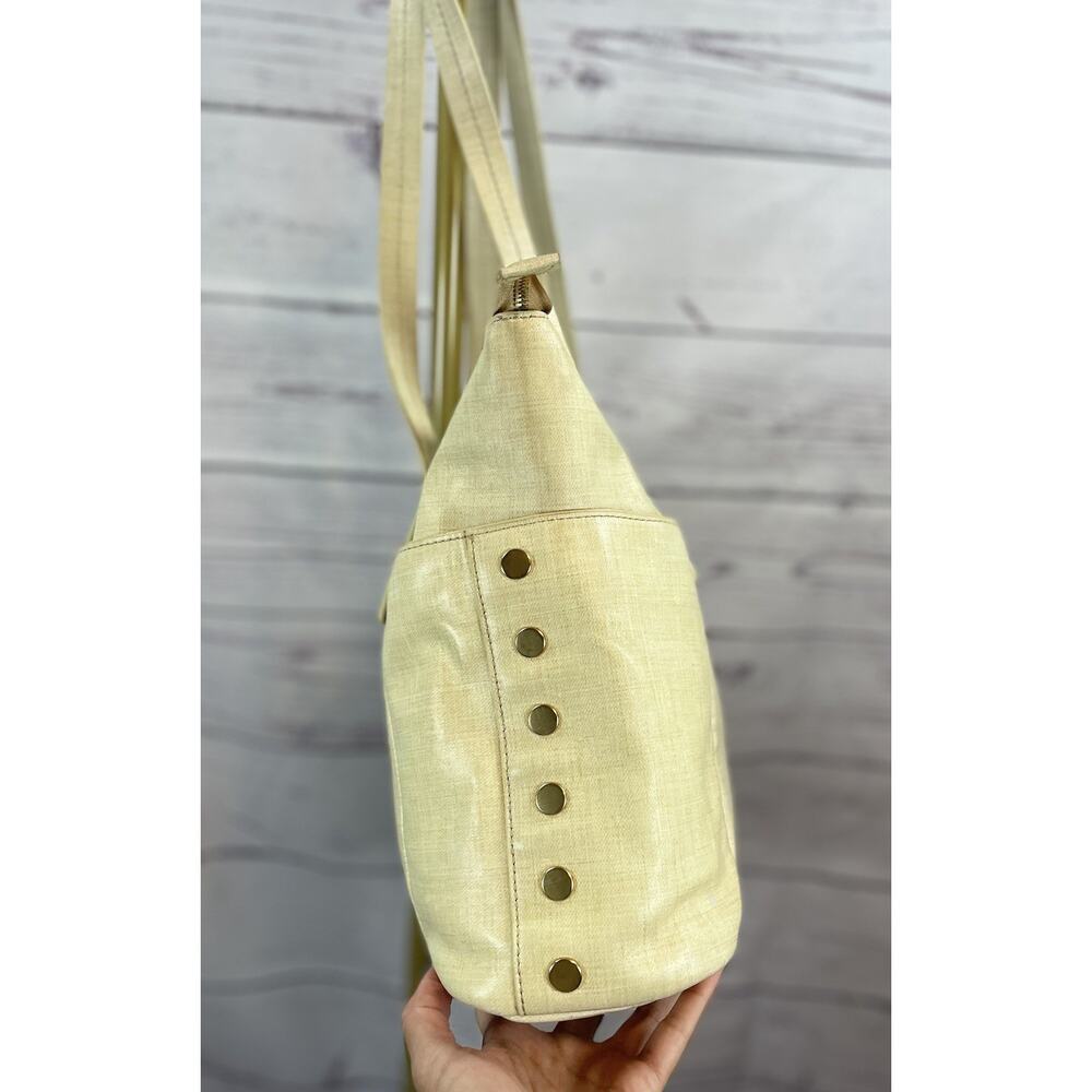 Hammitt Addie Large Tote Bag Semolina Cream Leather Zip Top Laptop Shoulder Bag - Picture 3 of 14